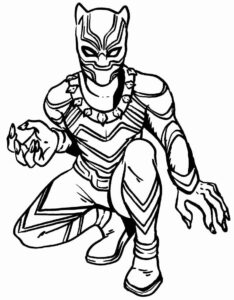 Desenho de Pantera Negra Desenho Colorir Imprimir 03