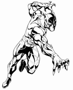 Desenho de Pantera Negra Desenho Colorir Imprimir 04