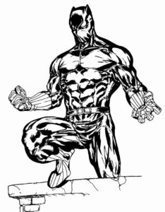 Desenho de Pantera Negra Desenho Colorir Imprimir 06