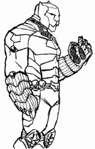 Desenho de Pantera Negra Desenho Colorir Imprimir 07