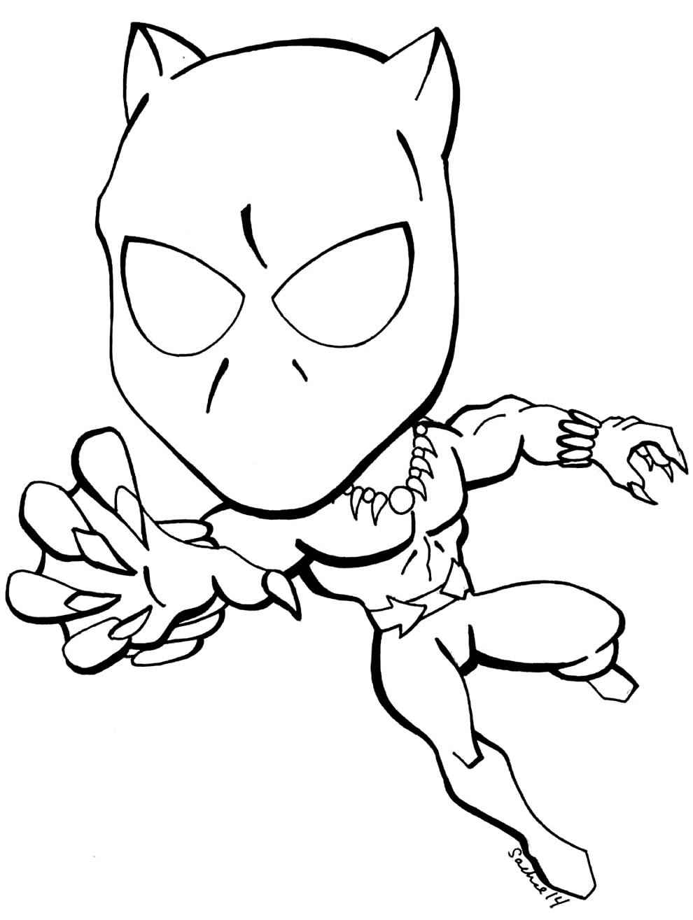 Desenho de Pantera Negra Desenho Colorir Imprimir 11