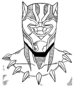 Desenho de Pantera Negra Desenho Colorir Imprimir 13