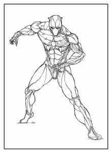 Desenho de Pantera Negra Desenho Colorir Imprimir 34