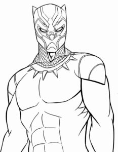 Desenho de Pantera Negra Desenho Colorir Imprimir 47