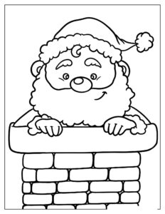 Desenho de Papai Noel Desenho Colorir Imprimir 01