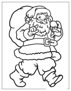 Desenho de Papai Noel Desenho Colorir Imprimir 03