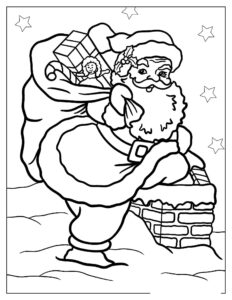 Desenho de Papai Noel Desenho Colorir Imprimir 04