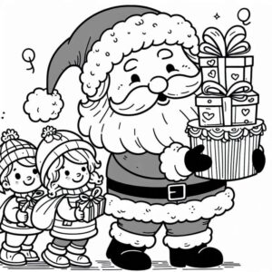 Desenho de Papai Noel Desenho Colorir Imprimir 06
