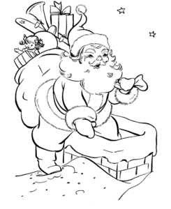Desenho de Papai Noel Desenho Colorir Imprimir 07