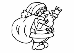 Desenho de Papai Noel Desenho Colorir Imprimir 08