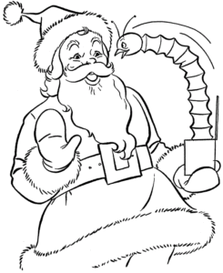 Desenho de Papai Noel Desenho Colorir Imprimir 14