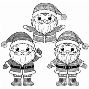 Desenho de Papai Noel Desenho Colorir Imprimir 150
