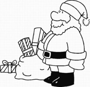 Desenho de Papai Noel Desenho Colorir Imprimir 19