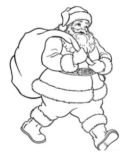 Desenho de Papai Noel Desenho Colorir Imprimir 22