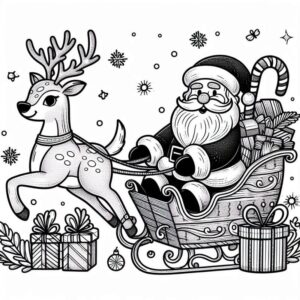 Desenho de Papai Noel Desenho Colorir Imprimir 41