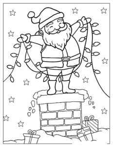 Desenho de Papai Noel Desenho Colorir Imprimir 42