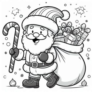 Desenho de Papai Noel Desenho Colorir Imprimir 44