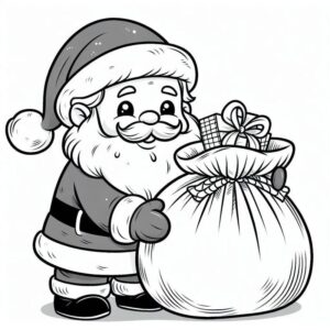 Desenho de Papai Noel Desenho Colorir Imprimir 45