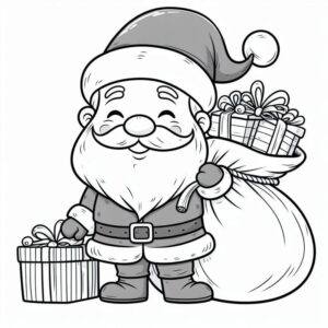 Desenho de Papai Noel Desenho Colorir Imprimir 47