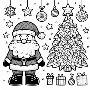 Desenho de Papai Noel Desenho Colorir Imprimir 49