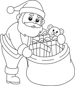 Desenho de Papai Noel Desenho Colorir Imprimir 52