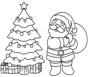 Desenho de Papai Noel Desenho Colorir Imprimir 60
