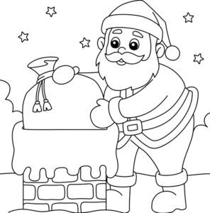 Desenho de Papai Noel Desenho Colorir Imprimir 61