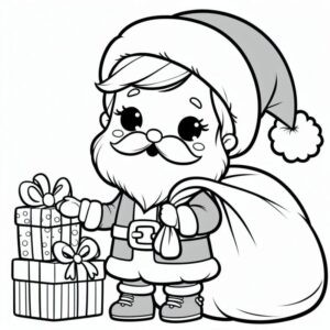 Desenho de Papai Noel Desenho Colorir Imprimir 62