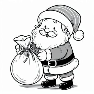 Desenho de Papai Noel Desenho Colorir Imprimir 63