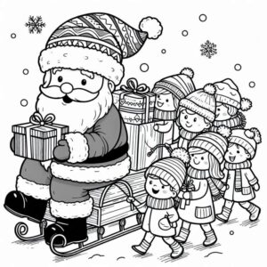 Desenho de Papai Noel Desenho Colorir Imprimir 66