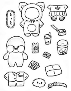 Desenho de Paper Duck Desenho Colorir Imprimir 15