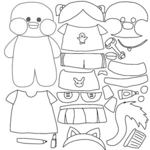 Desenho de Paper Duck Desenho Colorir Imprimir 16