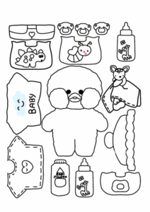 Desenho de Paper Duck Desenho Colorir Imprimir 30