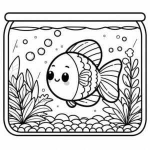 Desenho de Peixes Desenho Colorir Imprimir 001