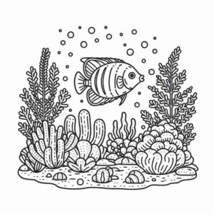 Desenho de Peixes Desenho Colorir Imprimir 005