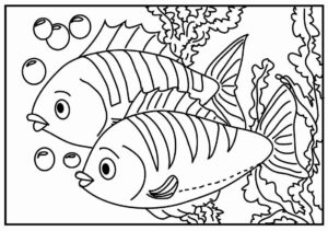 Desenho de Peixes Desenho Colorir Imprimir 007