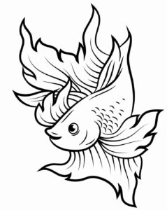 Desenho de Peixes Desenho Colorir Imprimir 016