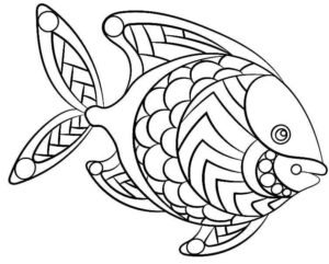 Desenho de Peixes Desenho Colorir Imprimir 024