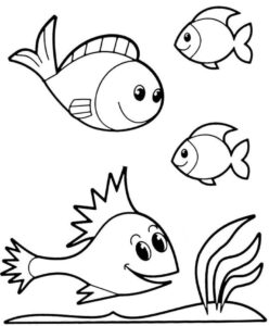 Desenho de Peixes Desenho Colorir Imprimir 025
