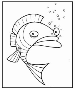 Desenho de Peixes Desenho Colorir Imprimir 039