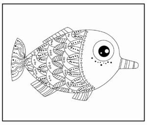 Desenho de Peixes Desenho Colorir Imprimir 040