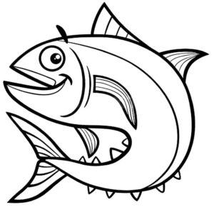 Desenho de Peixes Desenho Colorir Imprimir 048