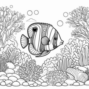 Desenho de Peixes Desenho Colorir Imprimir 066