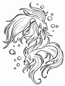 Desenho de Peixes Desenho Colorir Imprimir 090