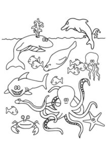 Desenho de Peixes Desenho Colorir Imprimir 114