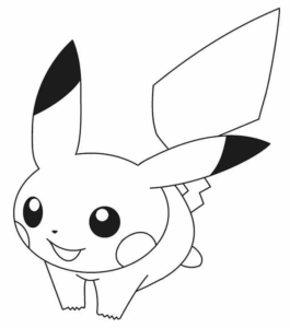 Desenho de Pikachu Desenho Colorir Imprimir 02