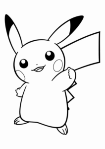 Desenho de Pikachu Desenho Colorir Imprimir 06