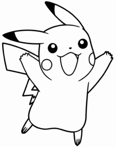 Desenho de Pikachu Desenho Colorir Imprimir 07