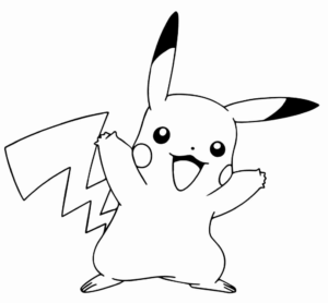 Desenho de Pikachu Desenho Colorir Imprimir 08