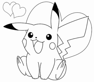 Desenho de Pikachu Desenho Colorir Imprimir 09